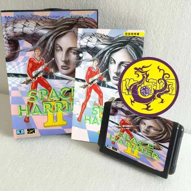 

Space Harrier 2 With JP Box And Manual Book 16Bit MD Game Card For Sega MegaDrive Genesis Consoles