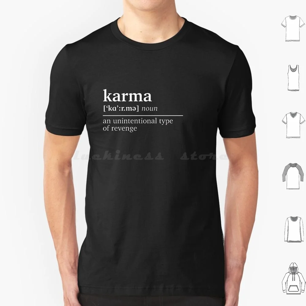 Divertido Karma descripción broma sarcástico camiseta hombres mujeres niños 6xl Humor divertido definición significado diccionario explicación