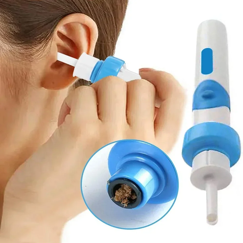 1 Set Electric Ear Wax Remover, Automatic Vacuum Ear Cleaner Tool Set, Safe Gentle Earwax Removal Kit for Adults Family