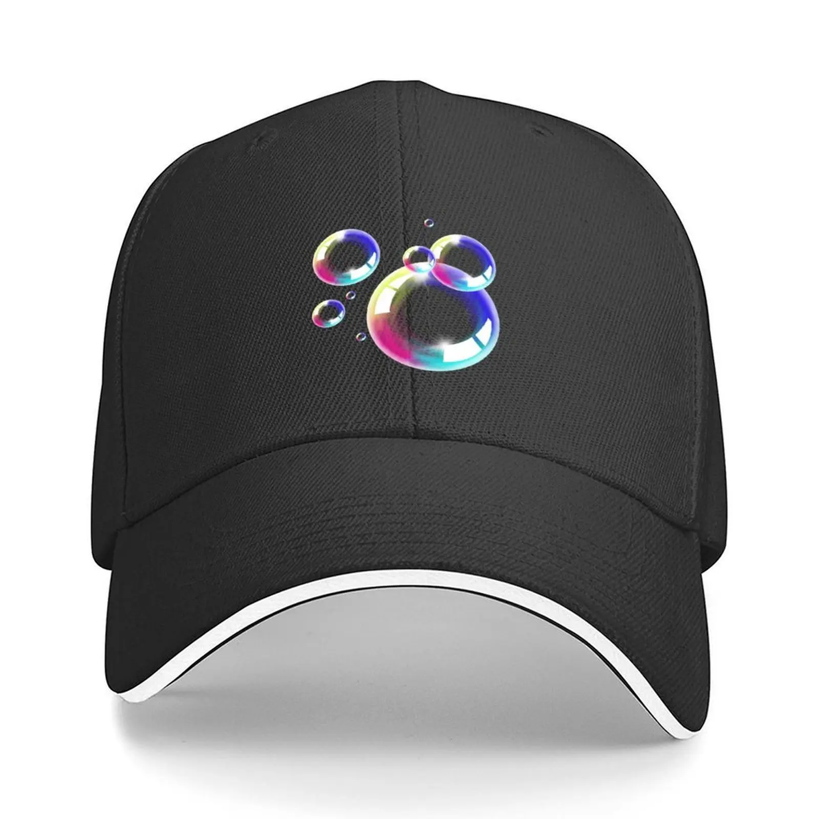

Bubbles Baseball Cap black dad hat Big Size Hat Beach Outing Woman Men's