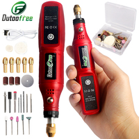 3.7V Mini Wireless Drill Engraving Polishing Pen USB Cordless Rotary Tool Kit Woodworking Engraving Pen DIY Dremel Tools 16000r