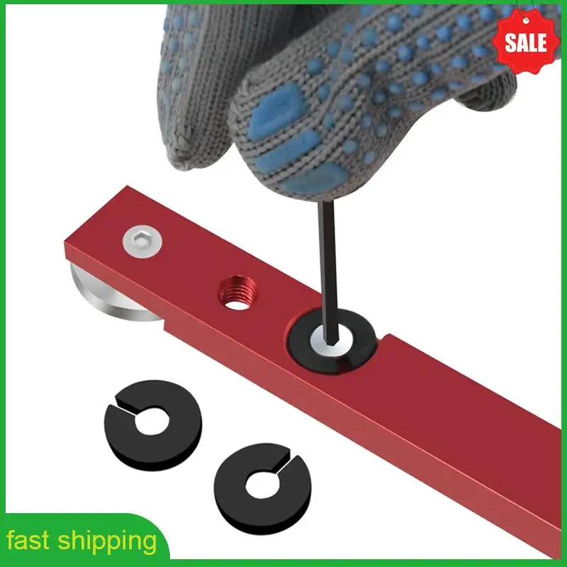 A010 2X Woodworking T-Track Slider Limitable Miter Bar Rail Slider Table Saw Gauge Rod Woodworking T-Track Slider Red
