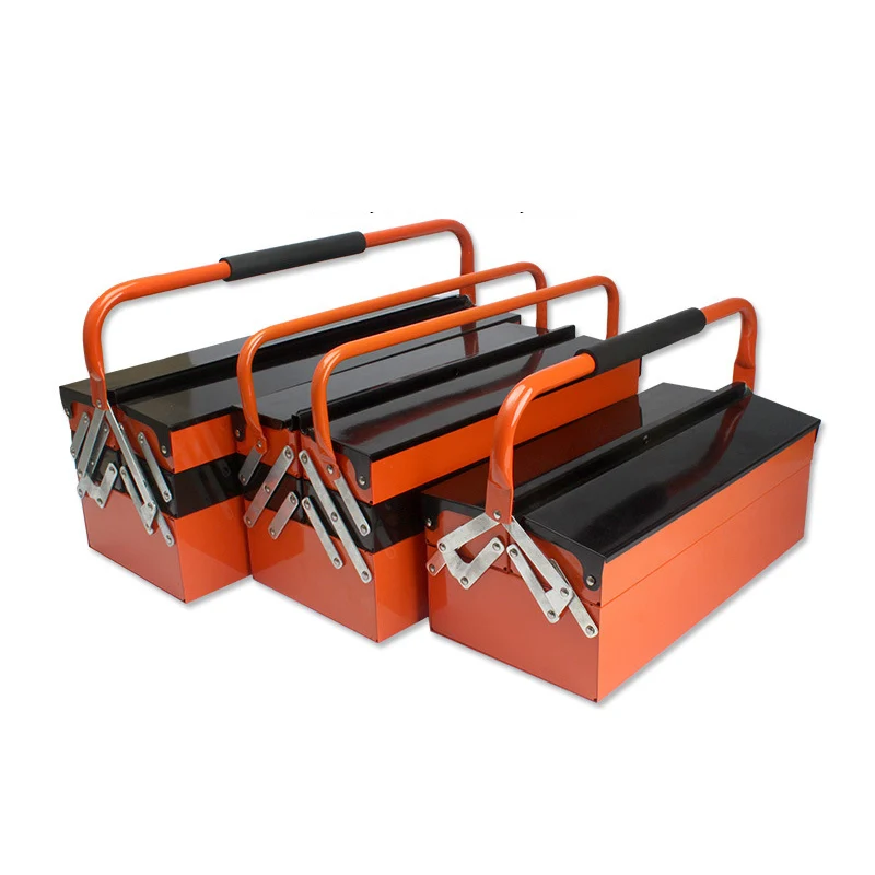 Quality Extra Large Toolbox Thicken Material Portable Automobile Maintenance Household Hardware Three-layer Folding Storage Box