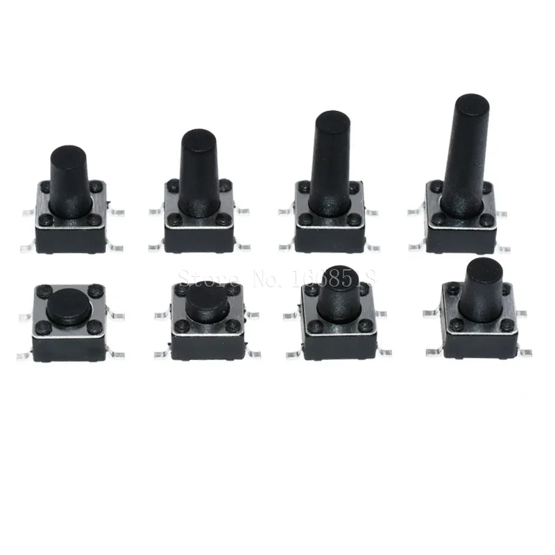 50PCS/Lot SMD Switch 6*6*4.3mm 5/6/7/8/9/10/11/12/13/14/17 6X6 4Pin Tactile Tact Push Button Micro Switch Self-reset Switches ﻿