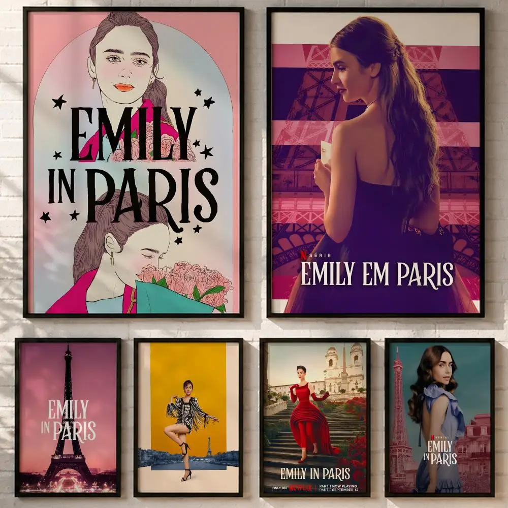 TV Series Emily in Paris Poster HD poster wall art self-stick no-residue for home cafe office great gift