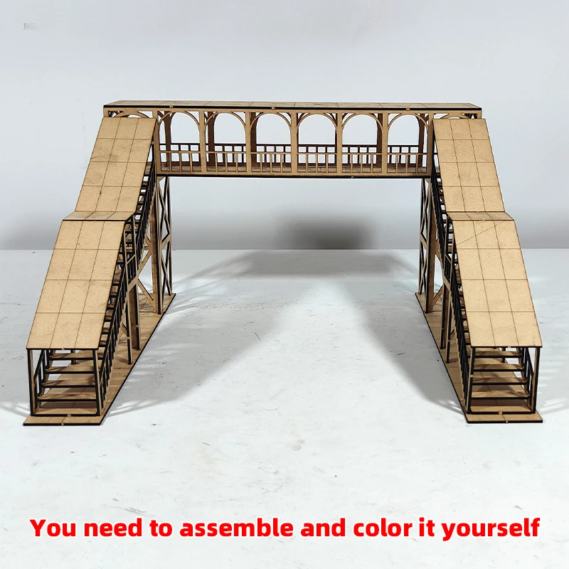 1/35 1/48 1/64 1/72 1/87 1/150HO N Maßstab Modellbausatz Miniatur-Diorama Architektonisches Gebäude Hausmodell Eisenbahn Unbemalte Brücke – Detail 4
