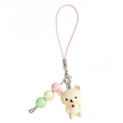 Cute Rilakkuma Korilakkuma Bear Color Dango Sweets Bead Strap Keyring Mascot Keychain Keyholder Mobile Phone Chain Pendant Toy