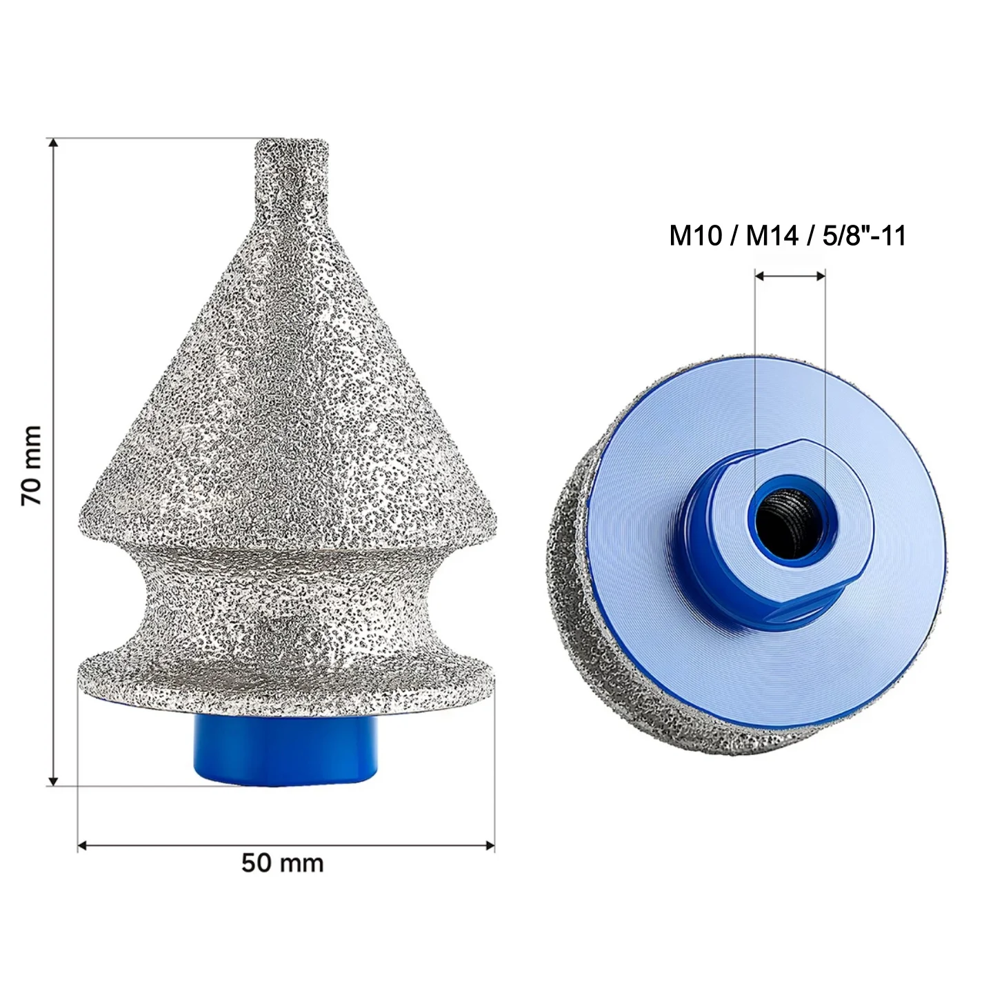 4 in 1 Diamond Chamfer Bit M10 M14 5/8-11 Thread Brazed Tile Drill Bit Hole Enlarging Grinding Tool for Ceramic Marble Granite