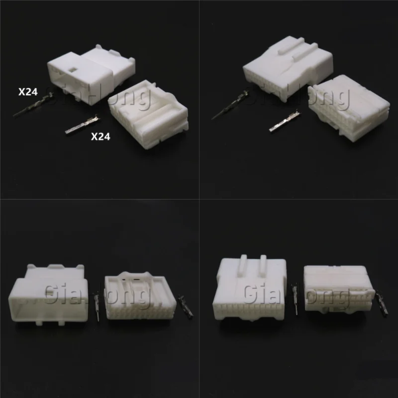 1 Set 24 Ways Auto Replacement Plug Parts 6098-5283 AC Assembly Car Electric Wiring Unsealed Adapter Automotive Socket 6098-5285
