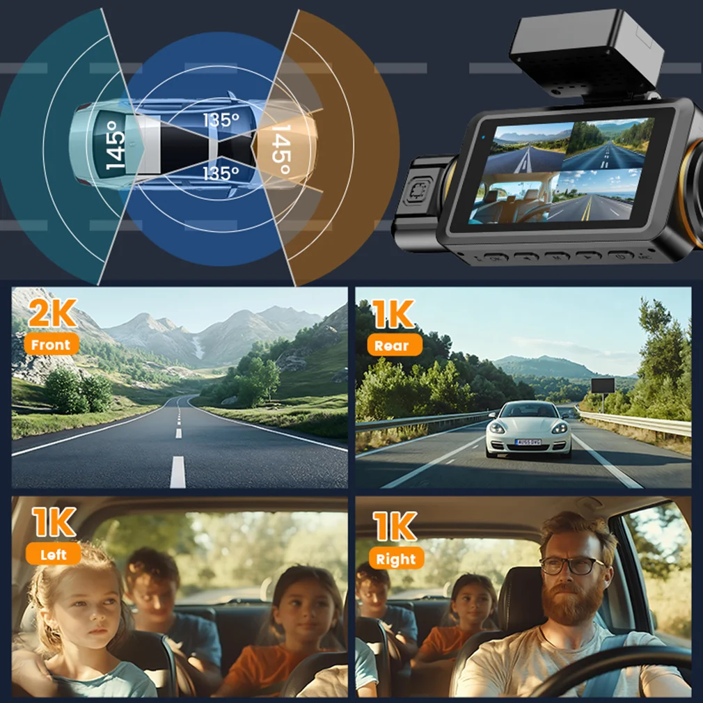2K 4 Channel Dash Cam with 360 - огляд і ціна Panoramic Dash Cam 360