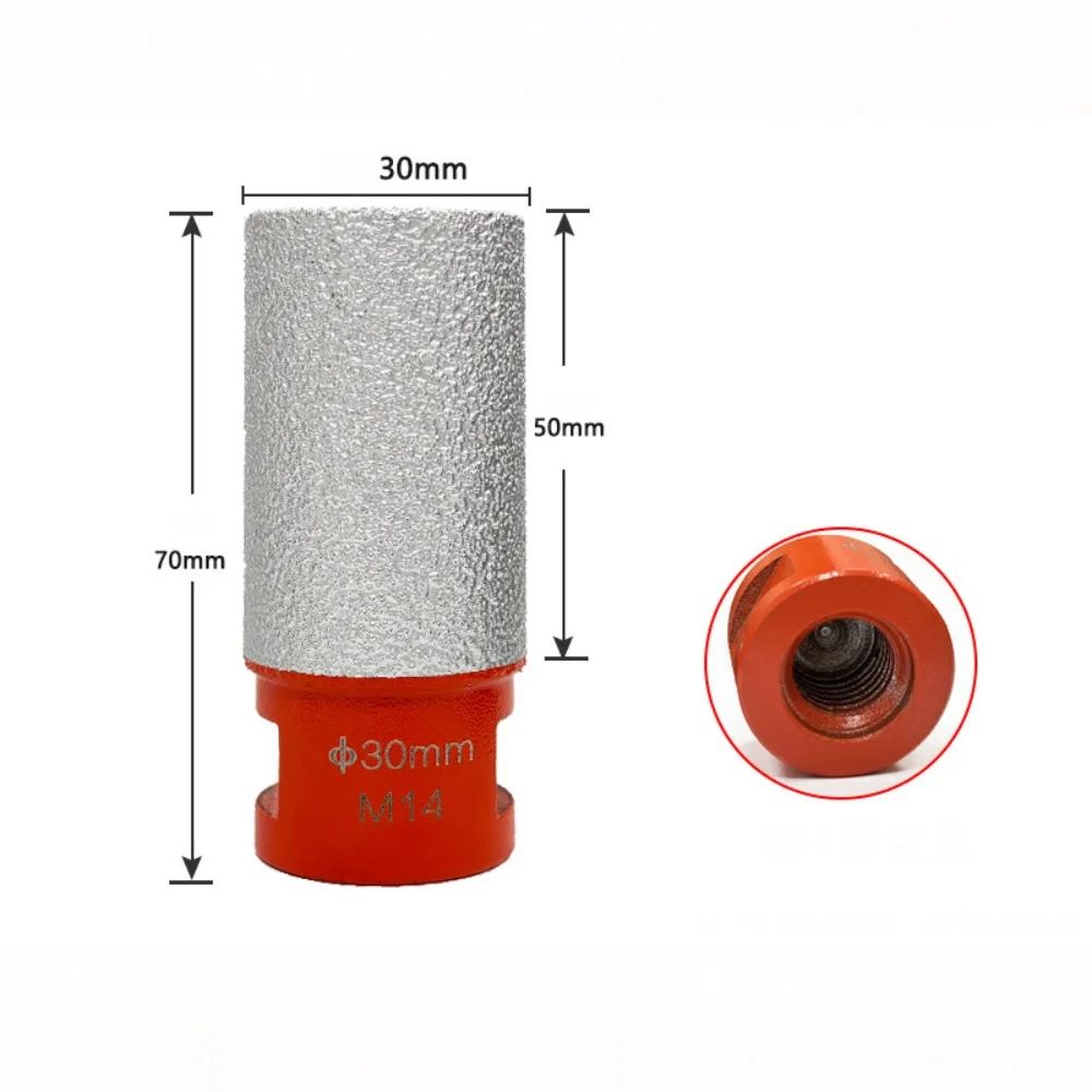 Diamond Coated Diamond Milling Bit Carbide Tip Enlarging Function Trimming Milling Cutter Wet Dry Use Stone Milling Cutter