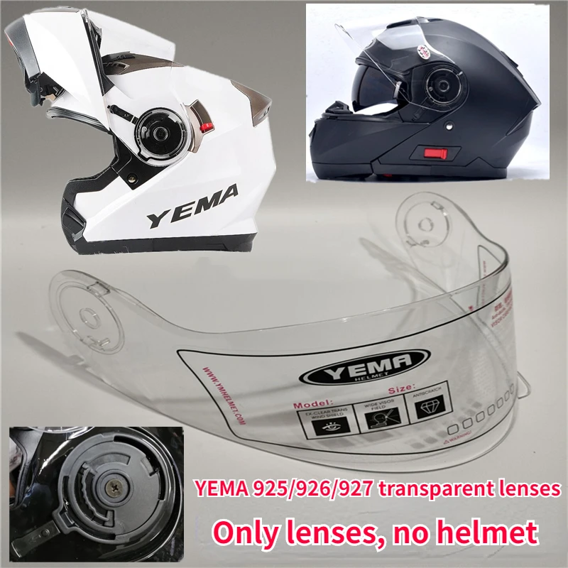 YEMA Original Motorcycle Helmet Lens for 926/832/828/829/831/633/619/630/627/639/327207 Motociclista Accesorios YEMA Helmet