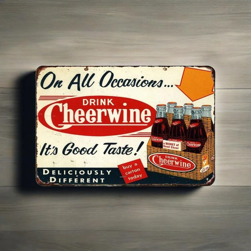 SodaNostalgiaPro تشيرواين الصودا الاستنساخ | تذكارات الإعلان عن المشروبات الرجعية | مثالية لمحلات الصودا وحلوى الطعام #5