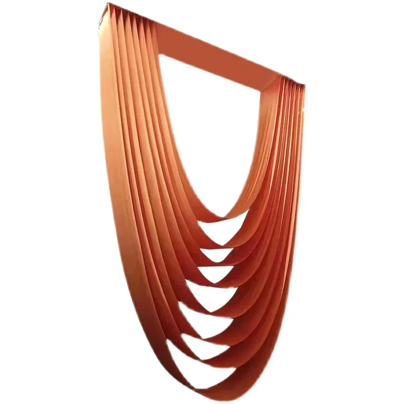

Customized Wedding Ceiling Centerpieces Decoration Wave Curtain Party Stage Hall Hanging Cloth Many Colors Available