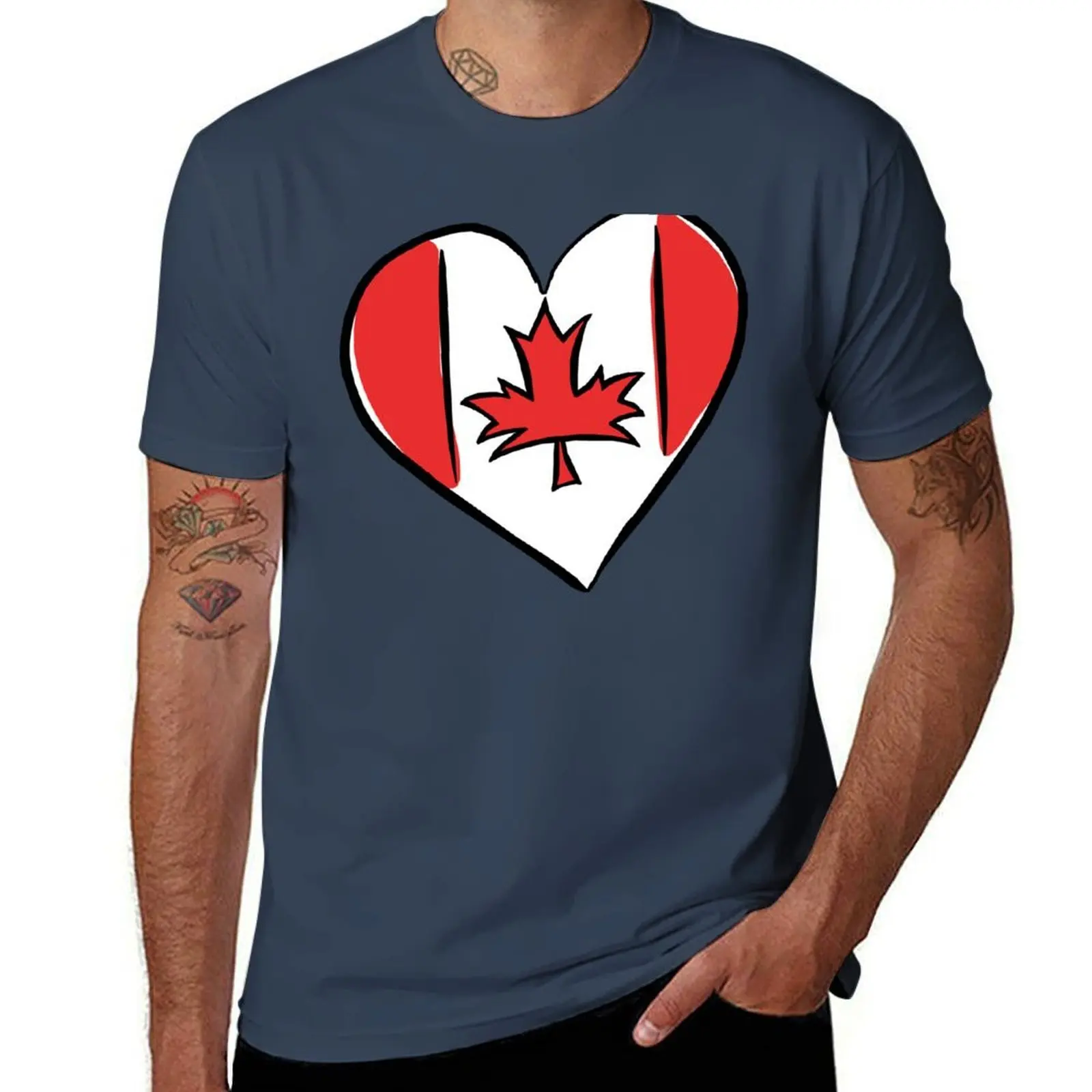 

Love Canada T-Shirt Big Size Simple T-Shirt