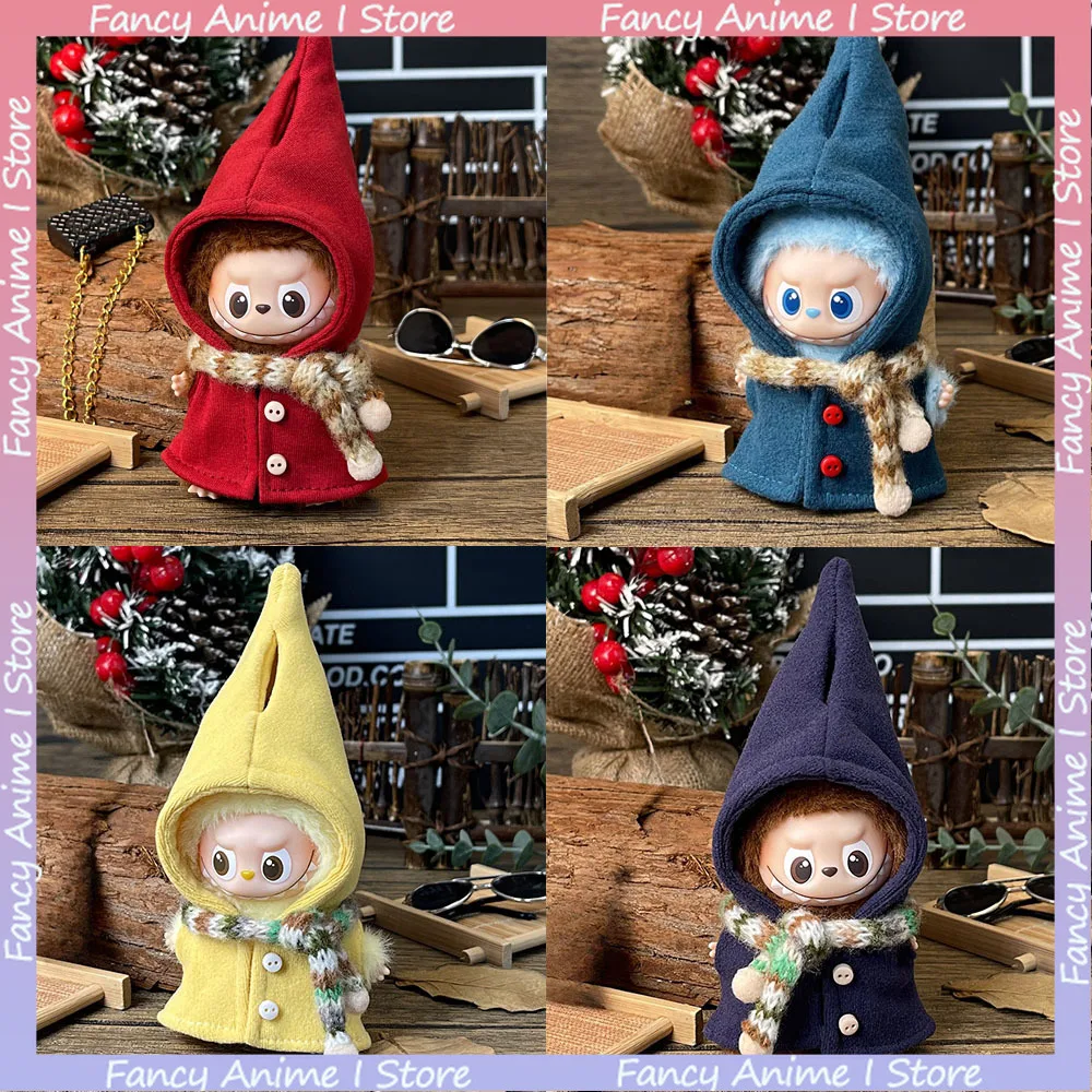 

For Mini Labubu 4.0 School of Magic Suit Cute Magic Cloak Hogwarts Uniform Mini Plush Doll Clothes Outfit Fashion Accessories