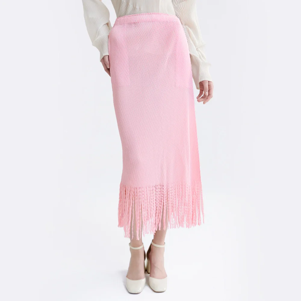 

High Quality Skirt Summer High Waist Gentle Wind Long Skirt Women