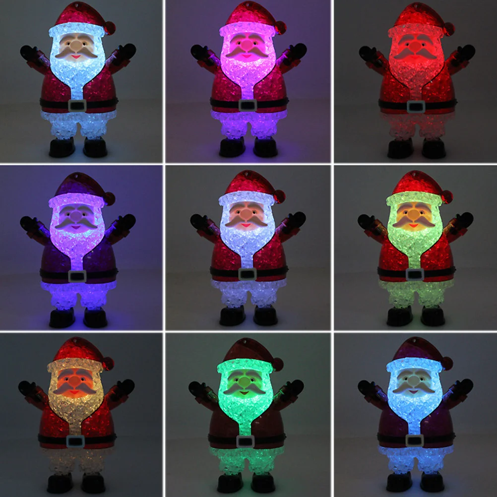 

1 pc Led Night Light Eva Santa Clause Lamp Colorful Light For Christmas Supplies Red Bright Durable Environmentally