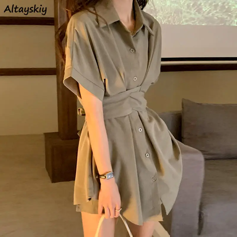 Sets Women Bodycon Short Sleeve Shirts Summer Solid Elastic Shorts Korean Style Leisure Loose Cozy Simple Clean Fit Elegant OL