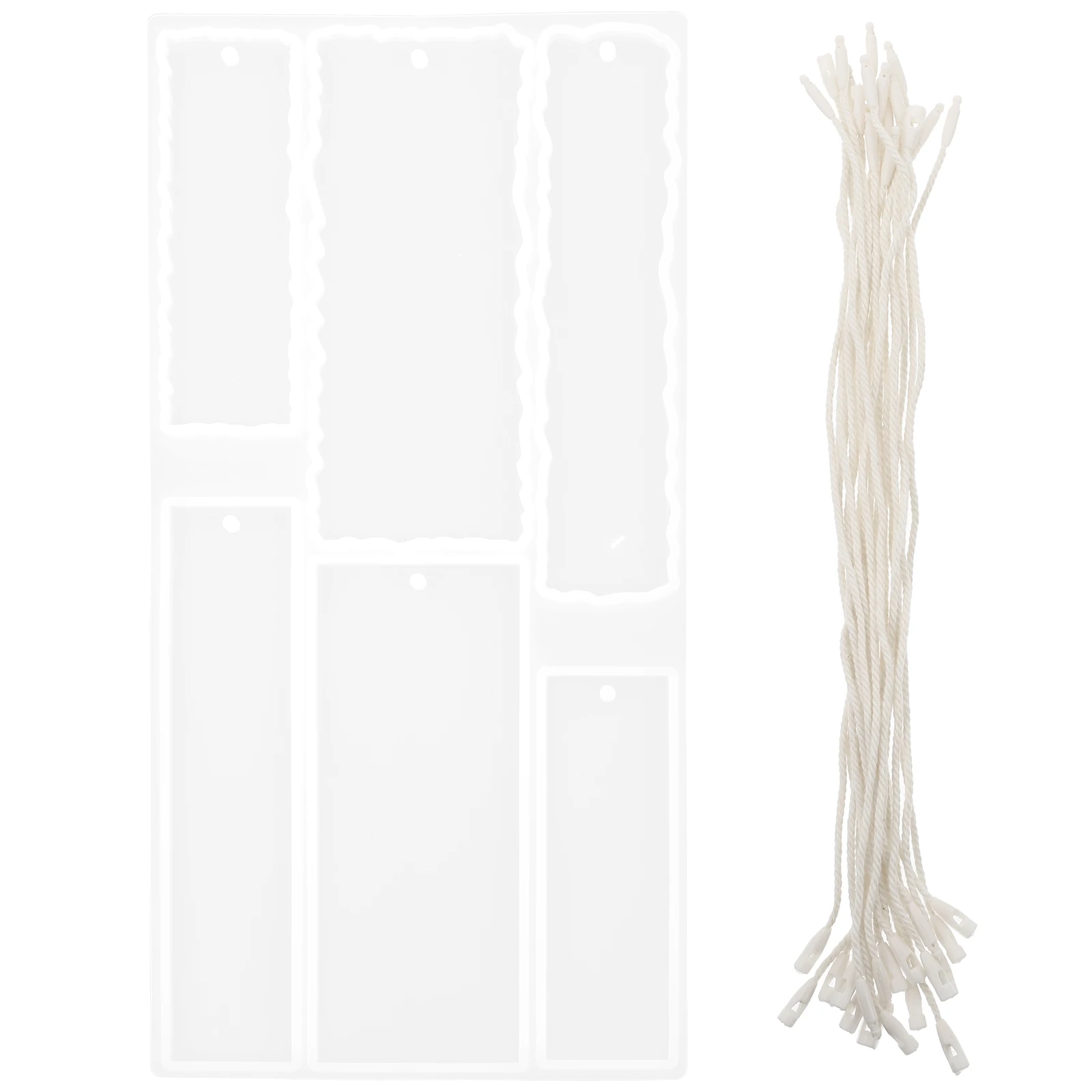 

DIY Silicone Bookmark Mold with 20 Ropes Creative Epoxy Mold for Making Bookmarks Keychains Phone Pendants Craft Decorations