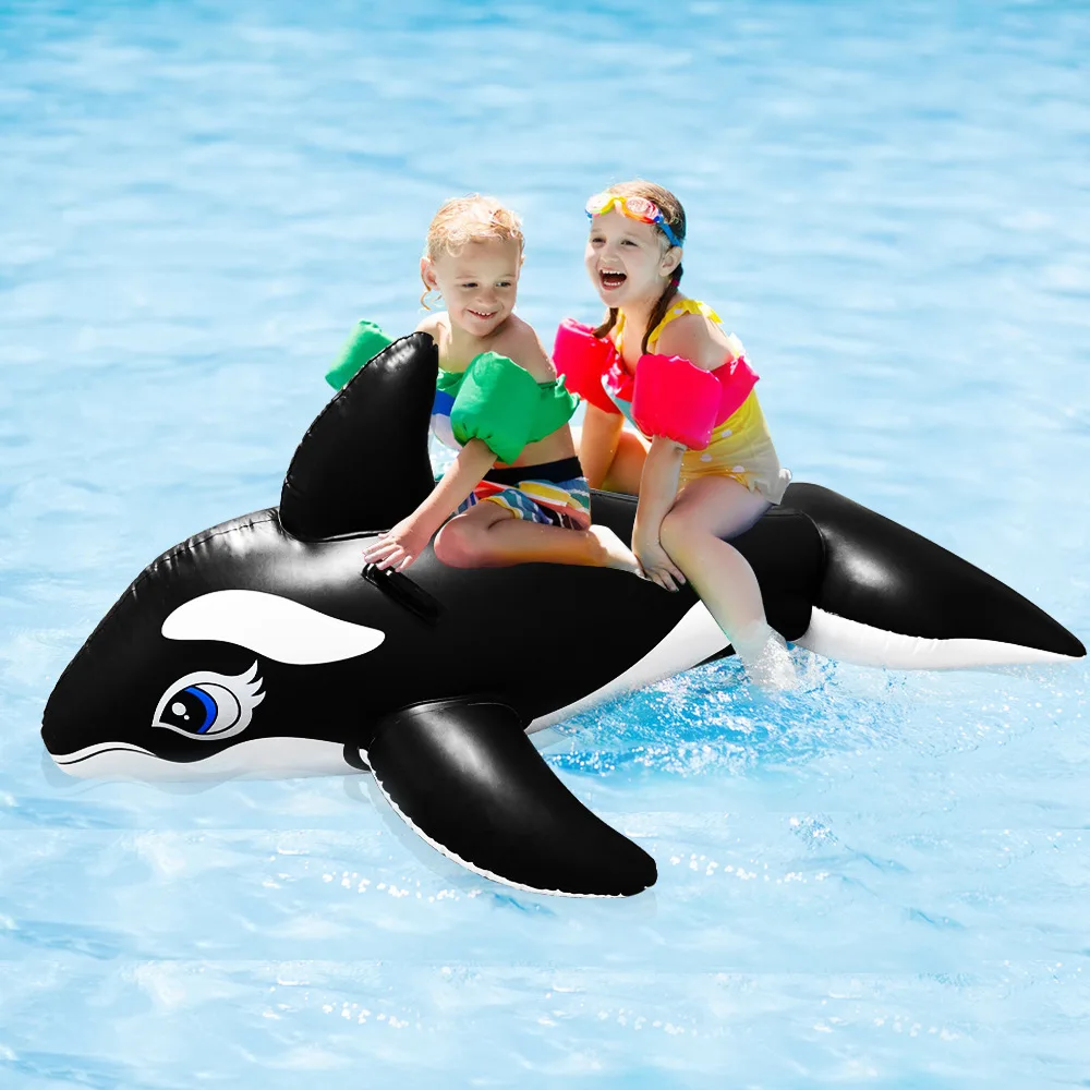 Children Inflatable Whale Thickening Ride Water Toys Floating Drainage Amusement Park Swimming Pool Accessories Inflatable Toys