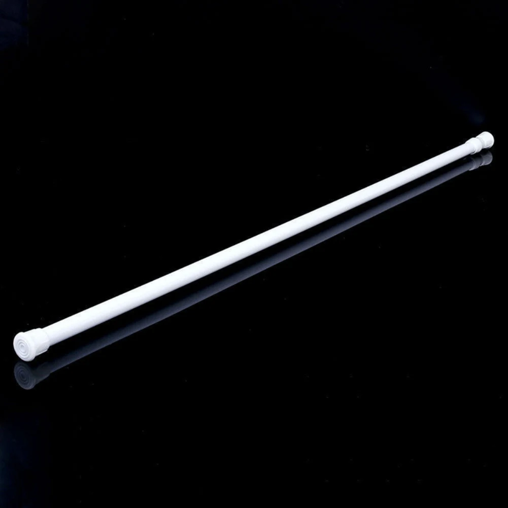 Shower Curtain Rod Adjustable Plastic Shower Rod Expandable Rust Resistant No Drilling for Home Bathroom Kitchen Windows Door