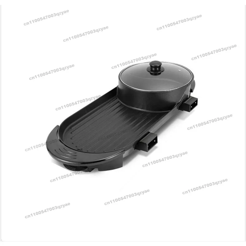110V Export Small Household Electric Barbecue Pot Mandarin Duck Barbecue Integrated Hot Pot Smokeless
