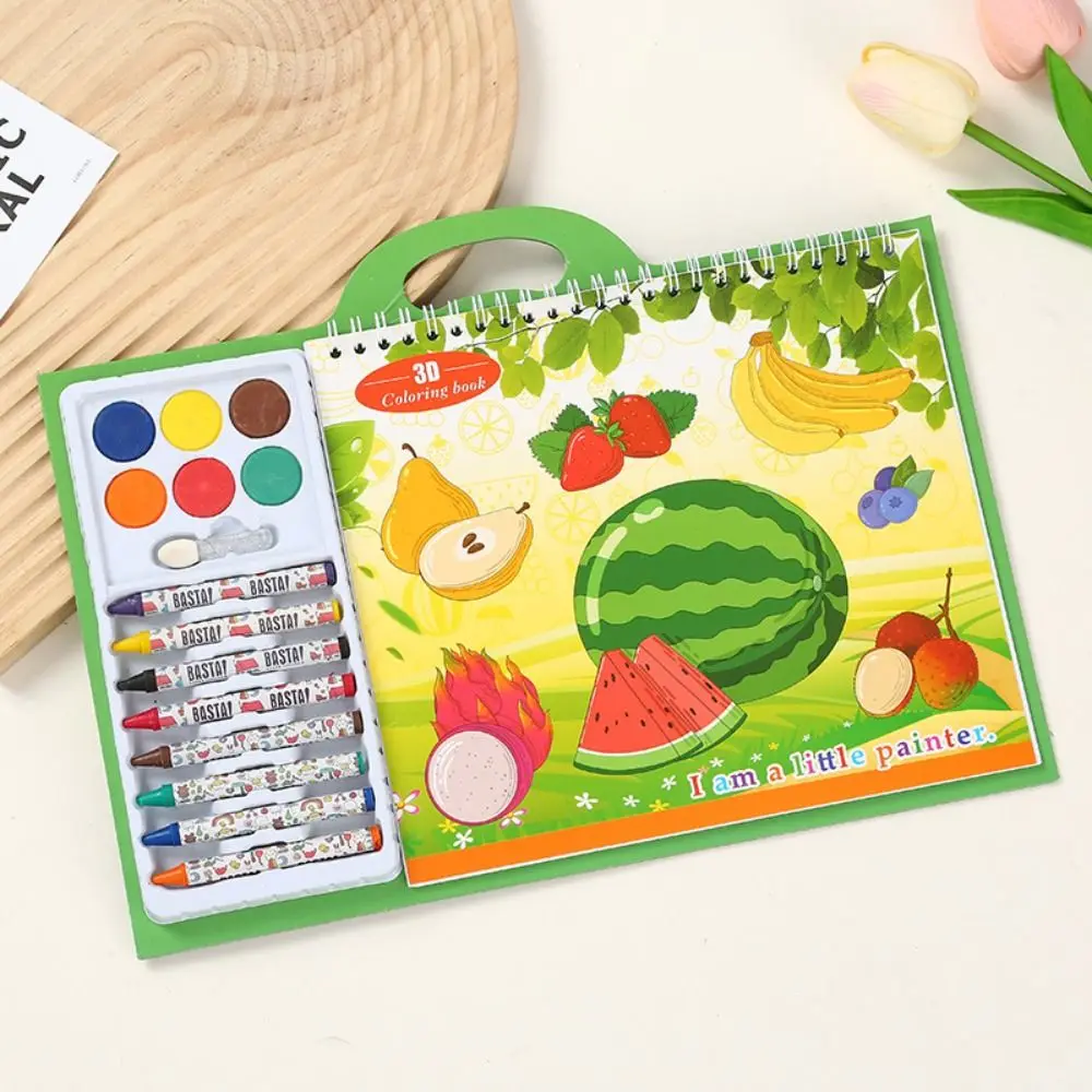 New Puzzle Crayon Watercolor Book Set Educational Astronauts Coloring Book Drawing Doodle Book Art Supplies