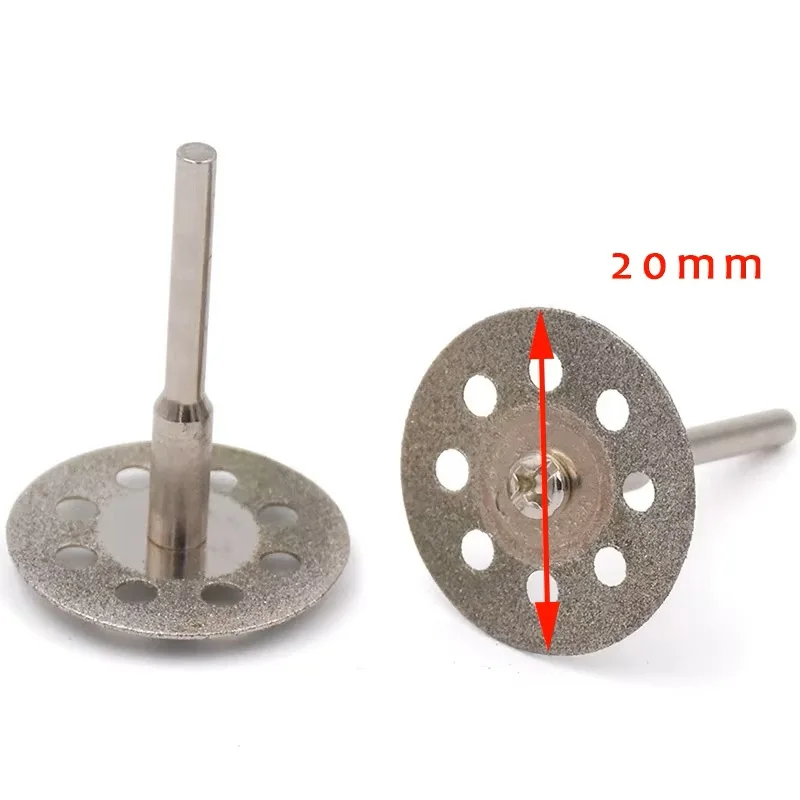10 PZ 20mm Ruote da taglio diamantate Dischi da taglio Utensili rotanti Dischi abrasivi per pietra Vetro Piastrelle ceramiche Metallo Utensile da taglio per legno