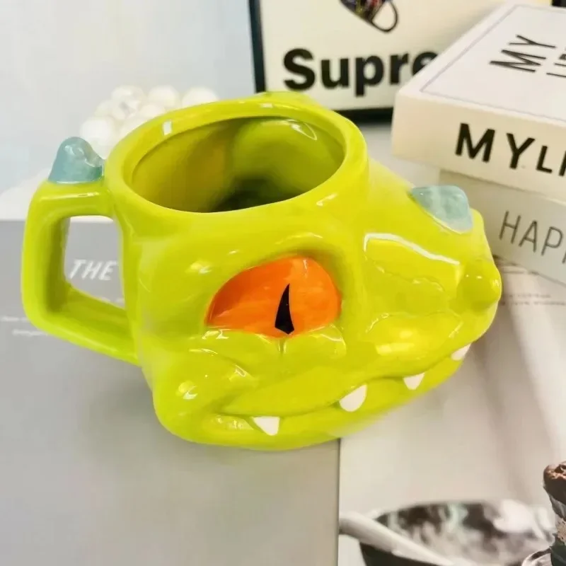 3D Hand-painted Anime Creative Office Children's Water Cup Mugs Cartoon Anime Dinosaur Mug Ceramic Animal Mug