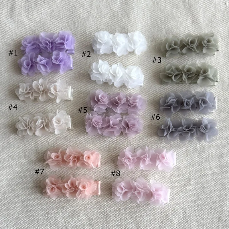 

16Pcs Snowdrop Hair Clip Mini Flower Girl Clips Cute Baby Barrettes Kids Hair Accessory