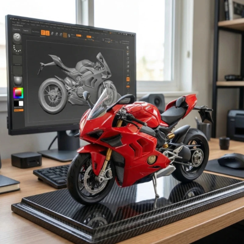 

Limited Edition 1:12 Alloy Motorcycle Model, Sound and Light Sliding Boy Collection Toy Tabletop Ornament Decorative Gift