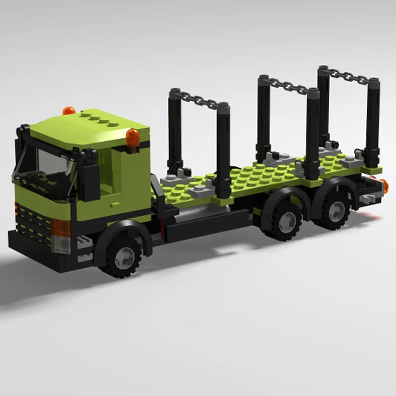 City Car Model MOC Building Bricks Classic Forrest Logging Truck Modular Technology Children Holiday Gifts Assemble Toys Suit