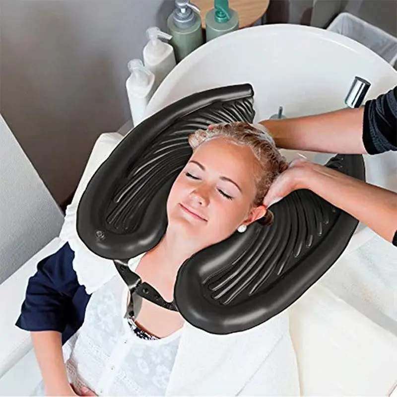 PVC Inflatable Shampoo Basin Salon Portable Shampoo Pad Material Sink Hair At Home Folding Hairdressing Hair Tray