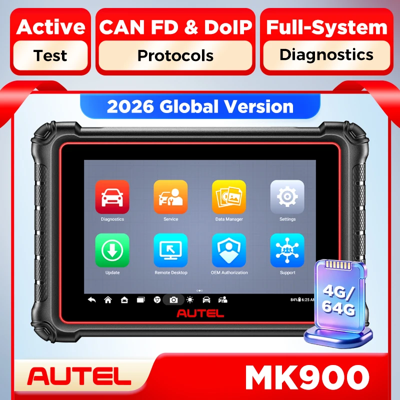 Autel Scanner MaxiCOM MK900 Bidirectioneel diagnostisch hulpmiddel Hetzelfde als AUTEL MK900BT MK900-BT MX900 Diagnosescanner CAN-FD & DOIP