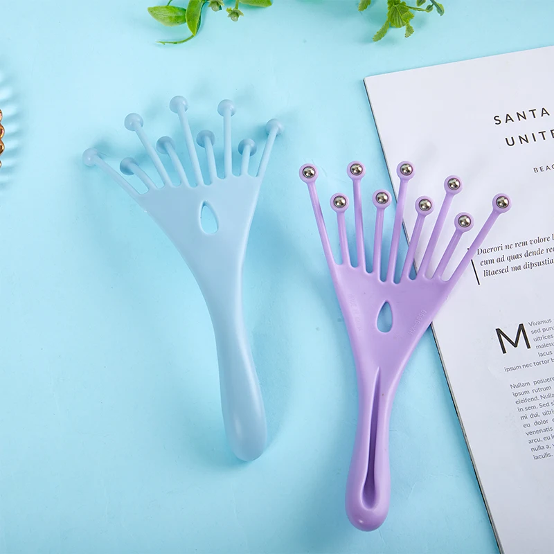 Head Massager Five Finger 9 Claws Manual Handheld Meridian roller ball scratcher For Hair Growth Stress Relief