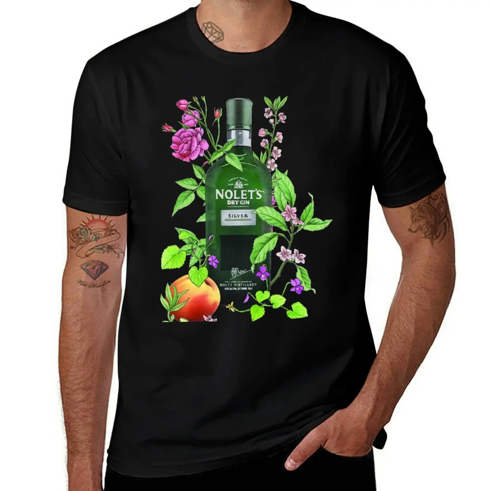 

Gin Nolets illustration T-Shirt man t shirt luxury t shirt for man 100 percent cotton man t shirt designer T-Shirt