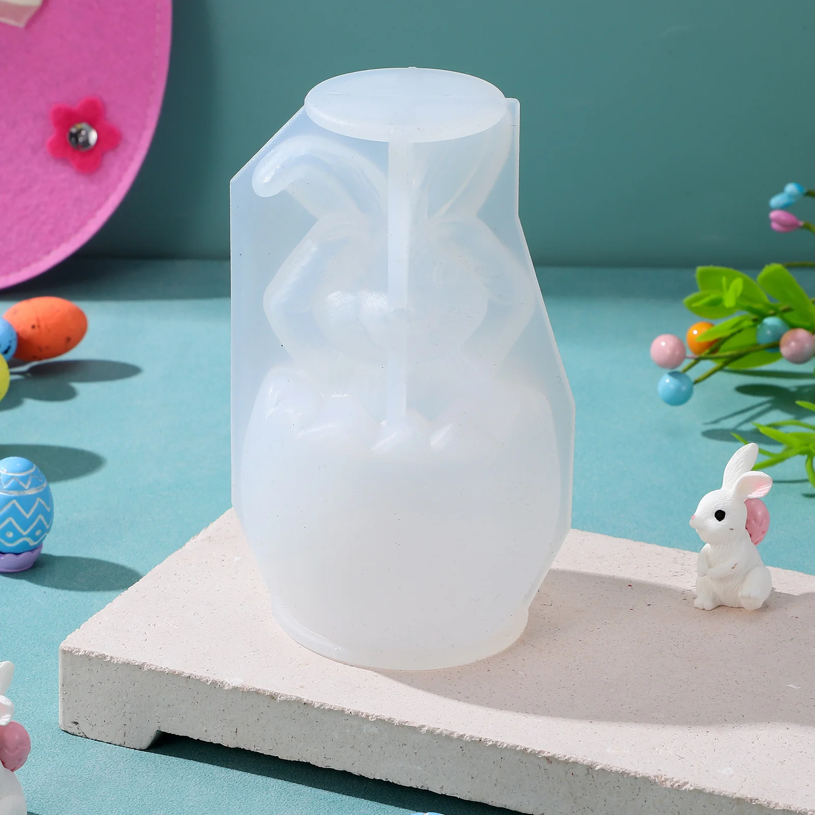 

1pcs Bunny Egg Silicone Mold For Easter Making Diy Resin Chocolate Soap Cake Molds Easter Rabbit Silicone Mold
