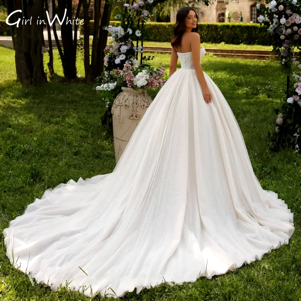 Elegant Pleat Satin Sweetheart Wedding Dresses 2024 Women customized Off The Shoulder Vestido De Novia Bridal Gown With Pockets