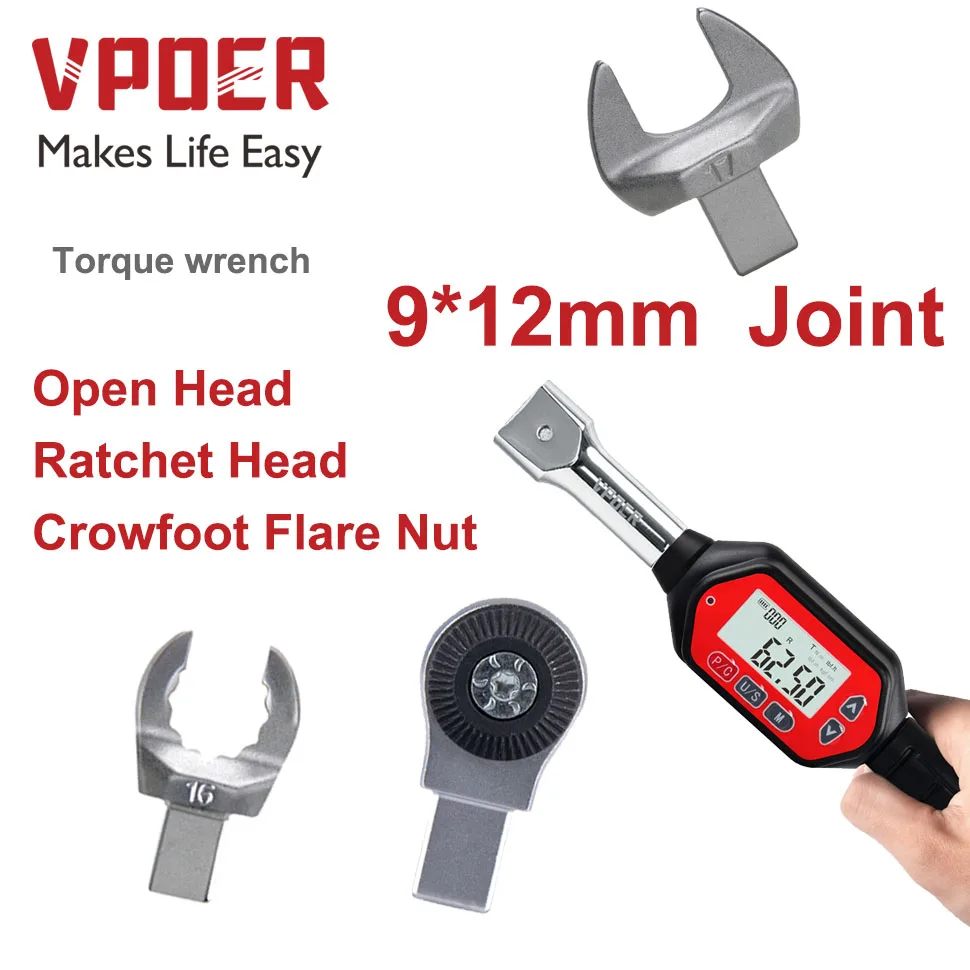 Open Ended Insert Tools 9X12 drive Torque wrench Head Changeable head Ratchet Insert Tools head