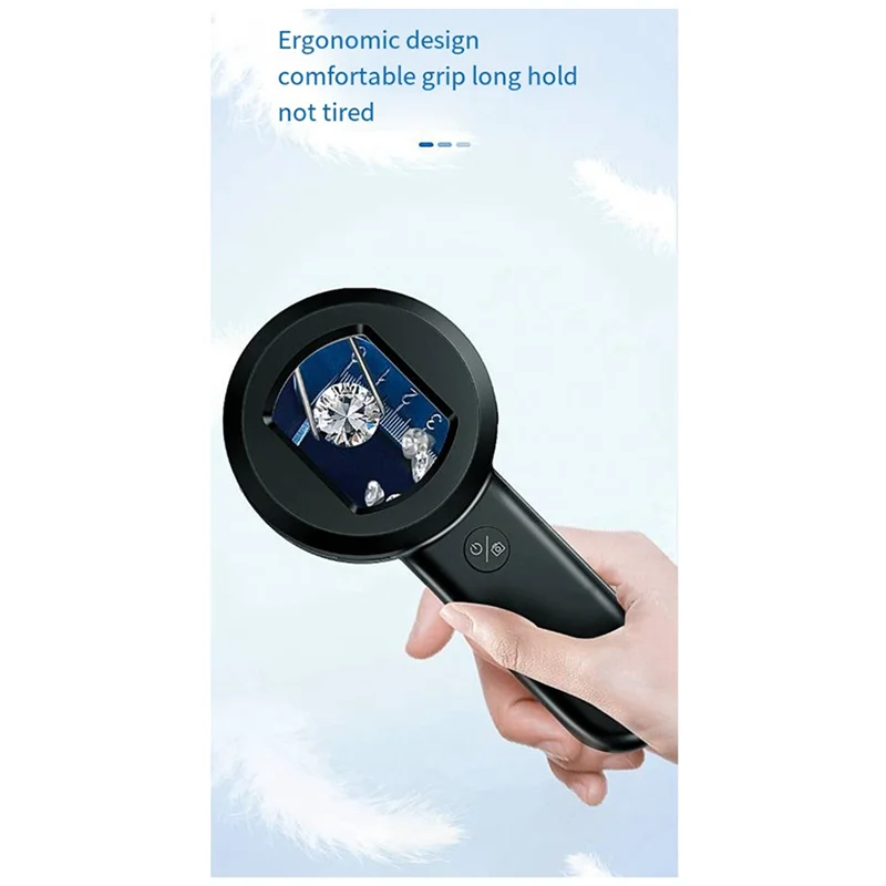 

AA21-Handheld Portable USB Digital Electron Microscope 2-Inch IPS Display Jewelry And Coin Appraisal Instrument, Easy To Use Dur