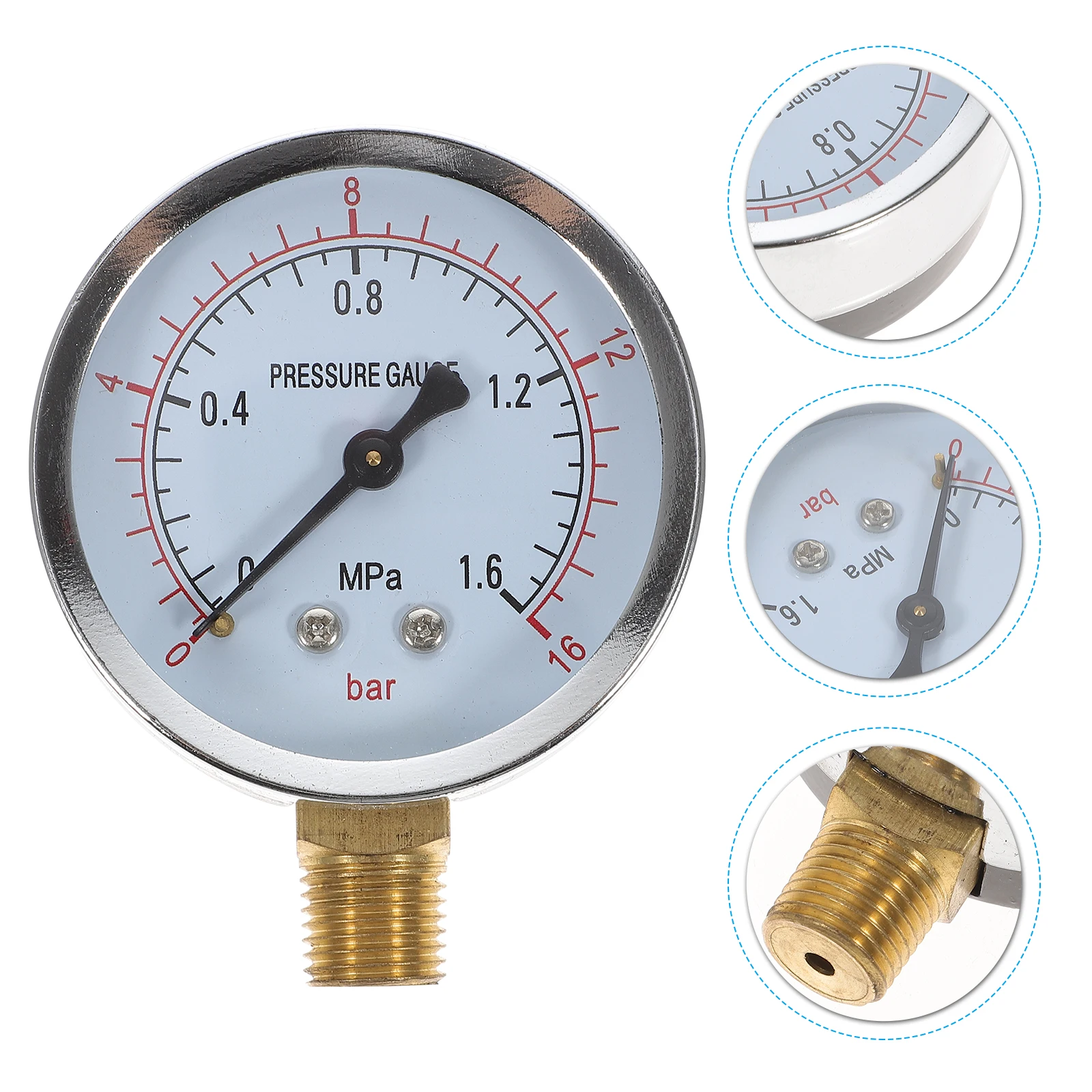 

Vertical Pressure Gauge 0 180psi Corrosion Resistant Sturdy Air Compressor Parts Air Tank Pressure for Gas