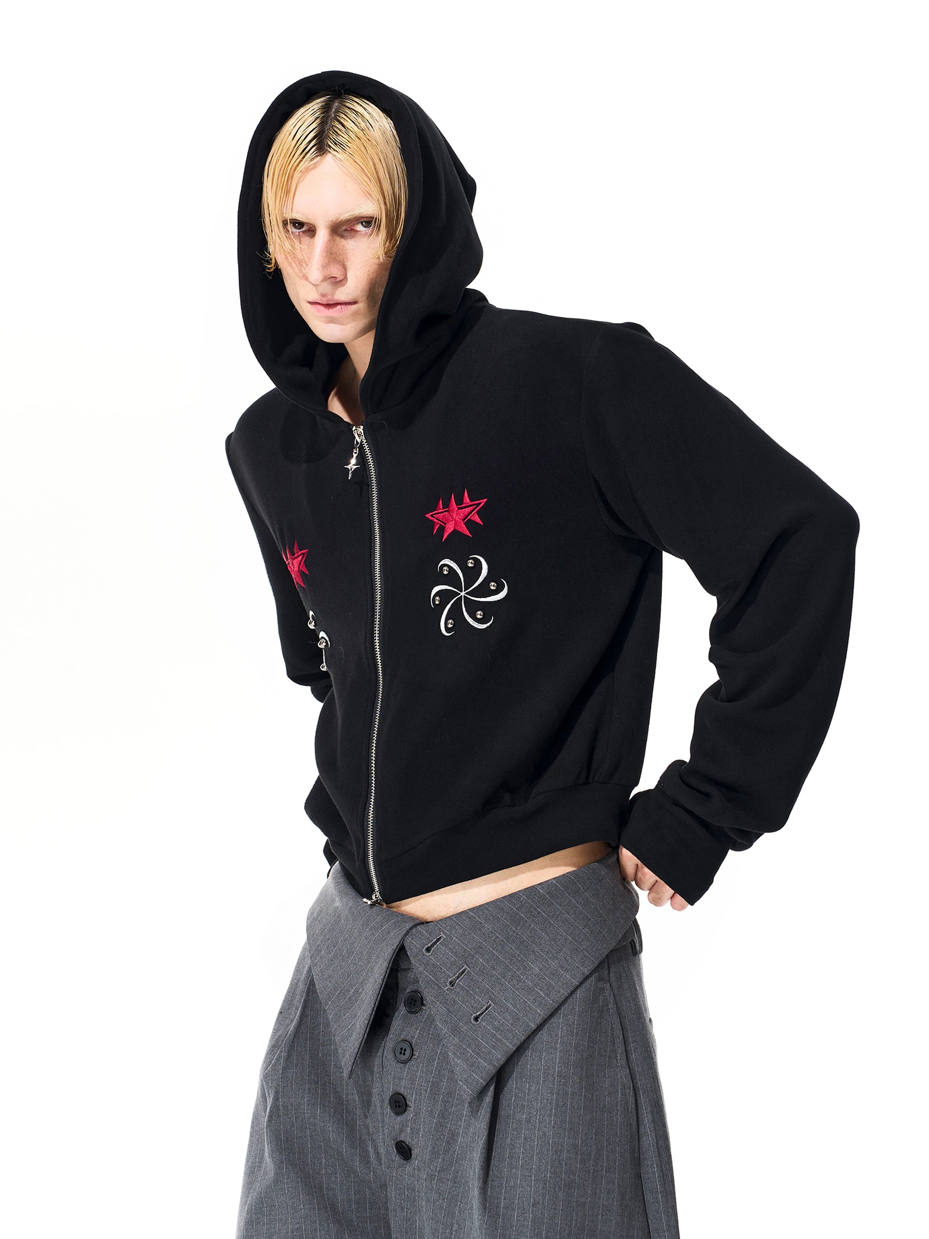 

Теплый вязаный свитер с длинными рукавами, мужской короткий кардиган, куртка с ручной вышивкой, молодежная повседневная одежда, зимняя модная верхняя одежда