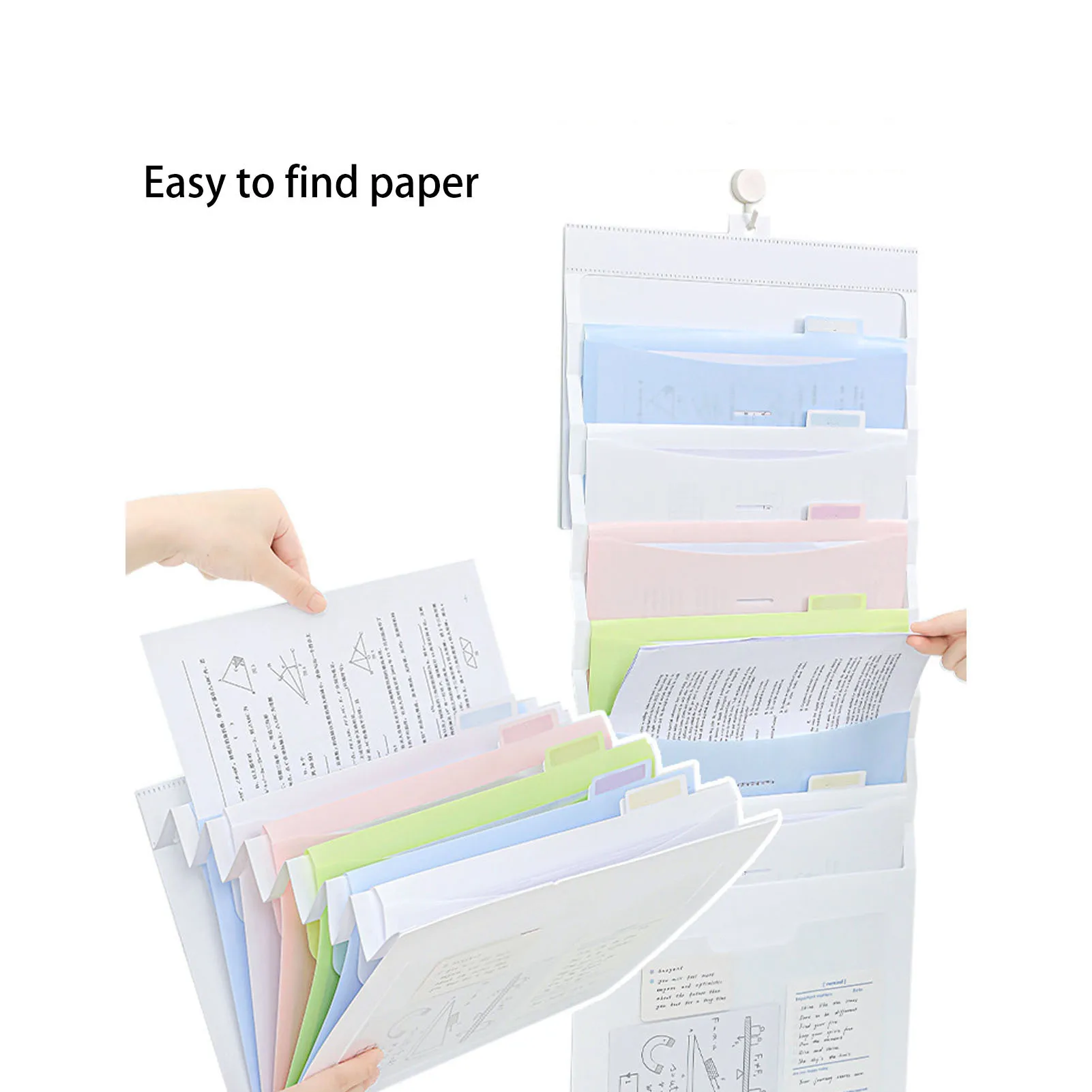 【جديد】حقيبة تخزين الملفات متعددة الطبقات 6 ألوان متعددة الوظائف مجلد ملفات معلق لحقيبة محفظة ملفات السفر المدرسية العائلية #3