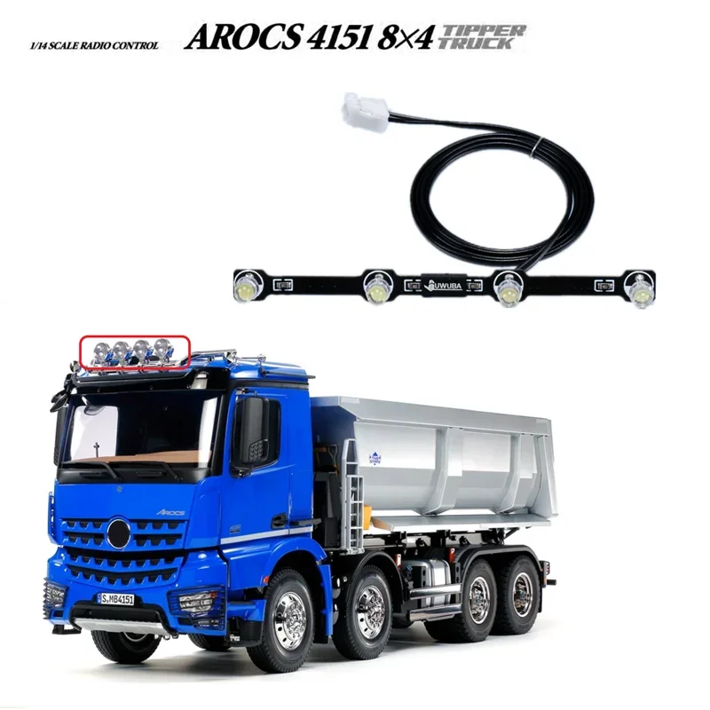 

Светодиодный прожектор на крыше для радиоуправляемого грузовика, печатная плата JUWUBA, 5 В, освещение для 1/14 Tamiya BENZ 56366 Arocs 4151 8X4, автомобильные аксессуары