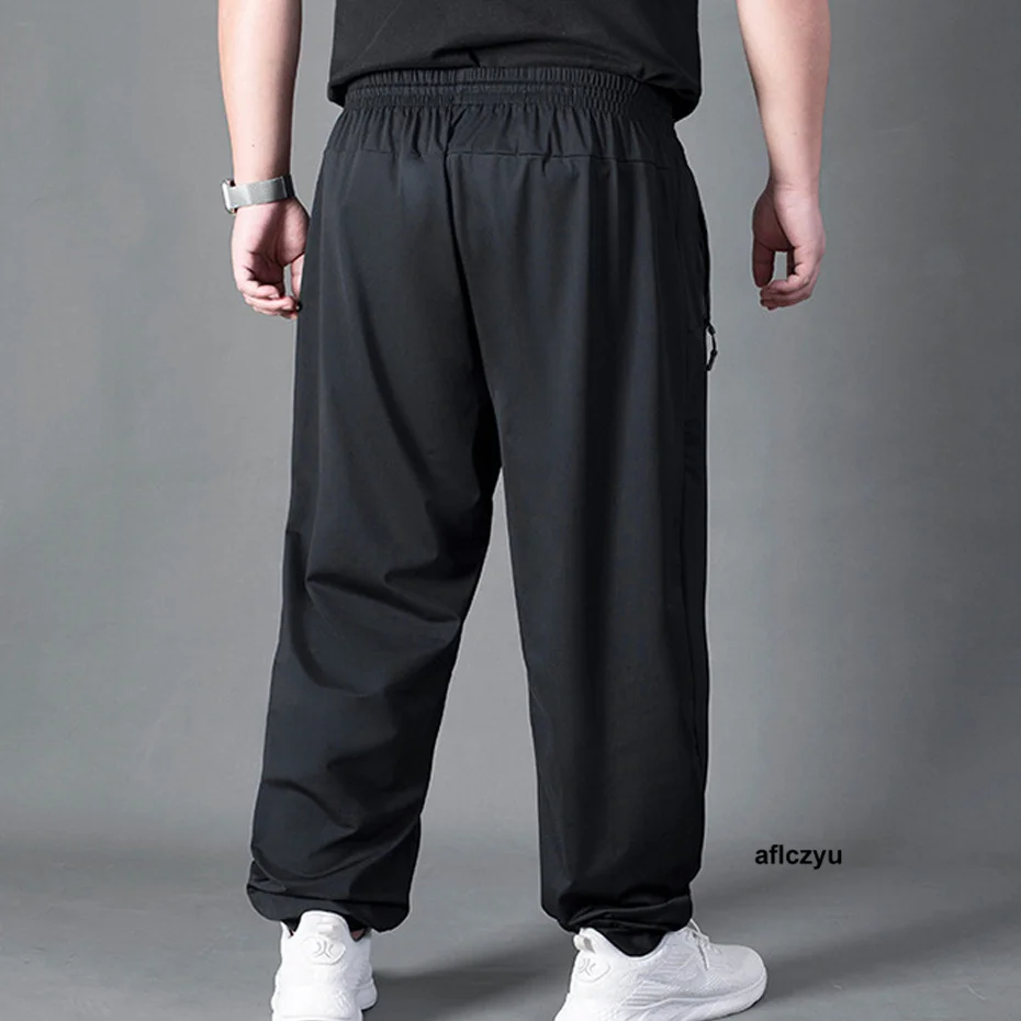 Summer Cool Pants Men Stretch Jogger Pants Plus Size 8XL Fashion Casual Elastic Waist Pants Male Big Size 8XL Aflczyu Bottom