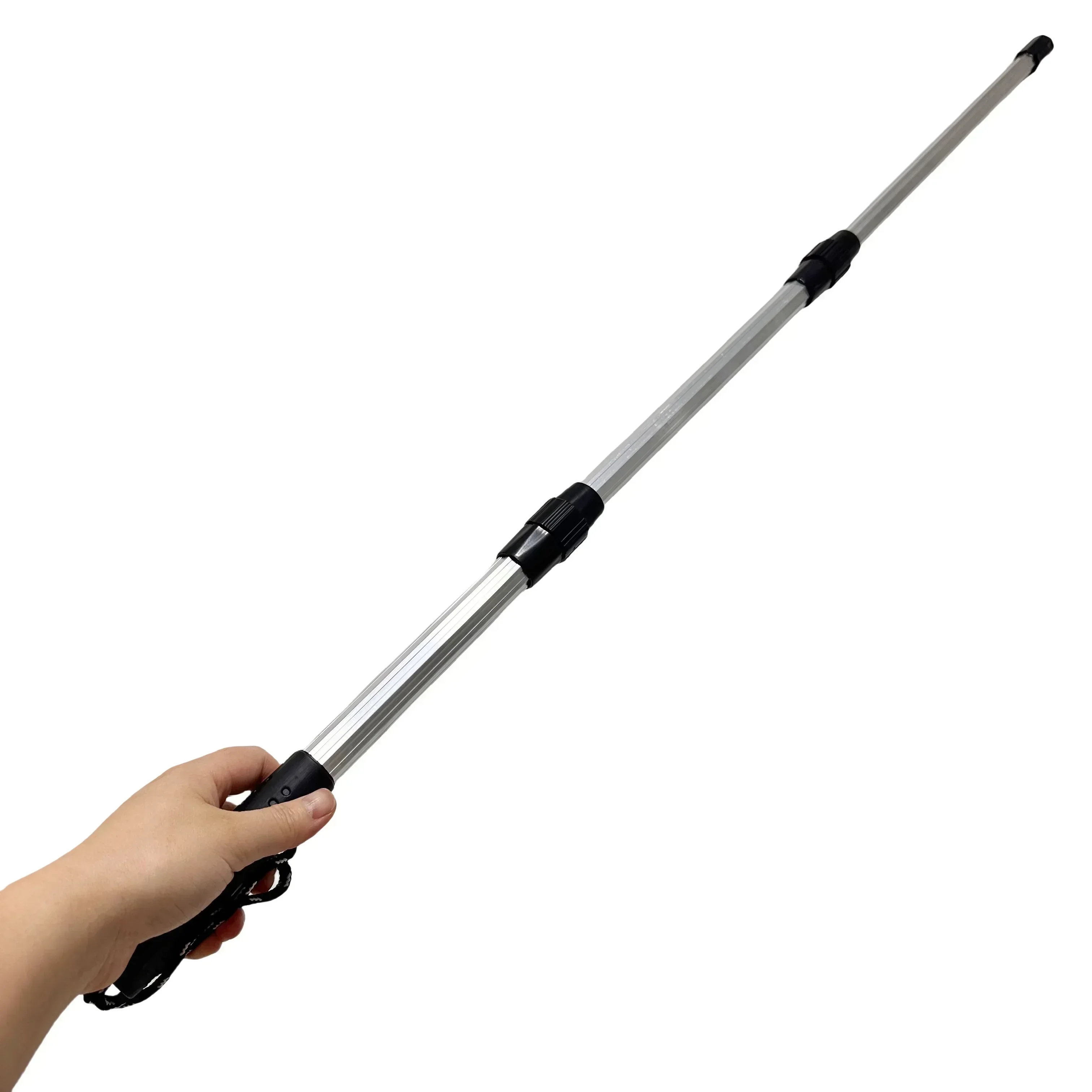 Immagine 7: Canna da pesca telescopica in alluminio JOOYOO da 1 pezzo con gancio a forcella retrattile, paletta per ghiaccio, rastrello da spiaggia in acciaio inossidabile