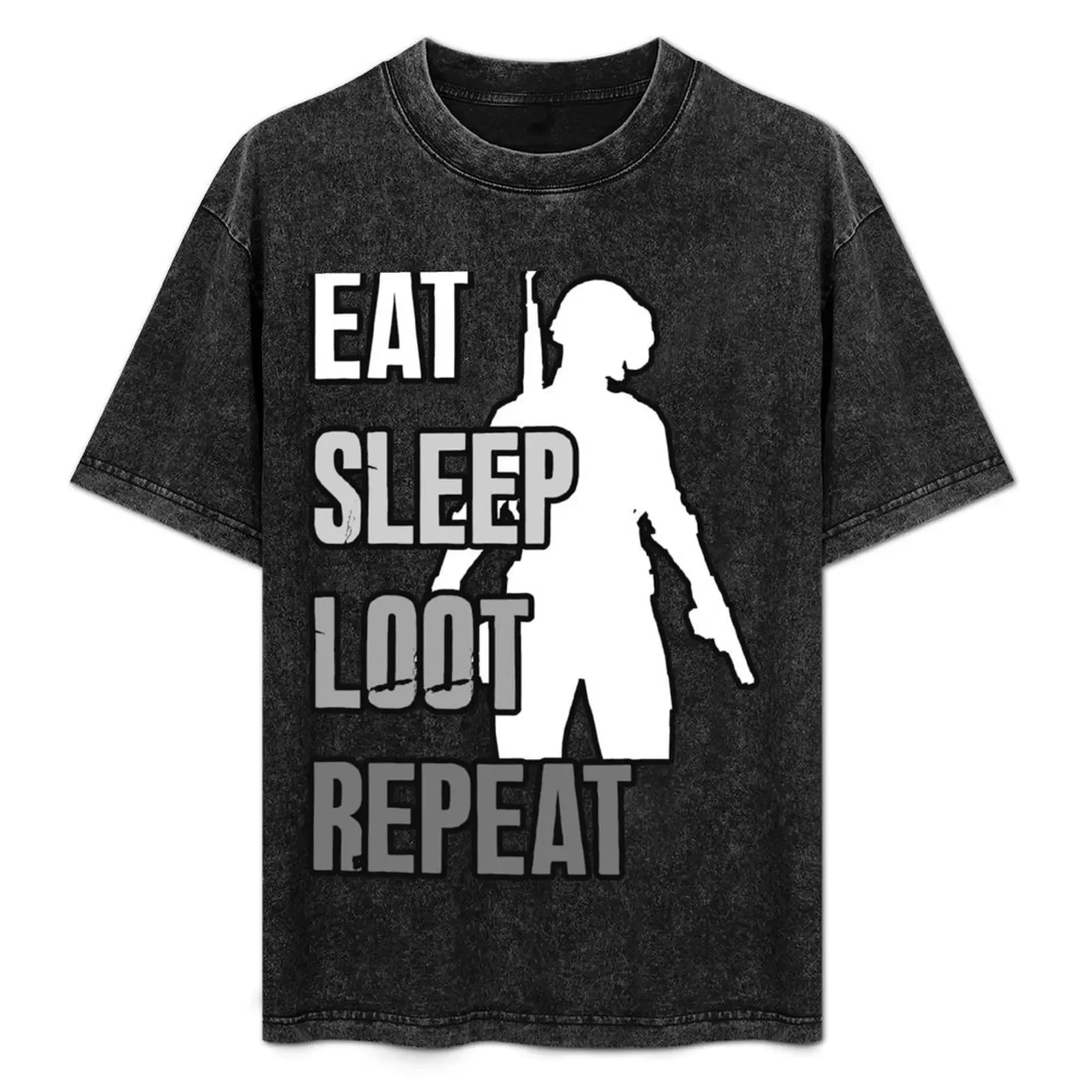 EAT SLEEP LOOT REPEAT - PUBG T-Shirt plus size tops sports fans mens designer t shirt