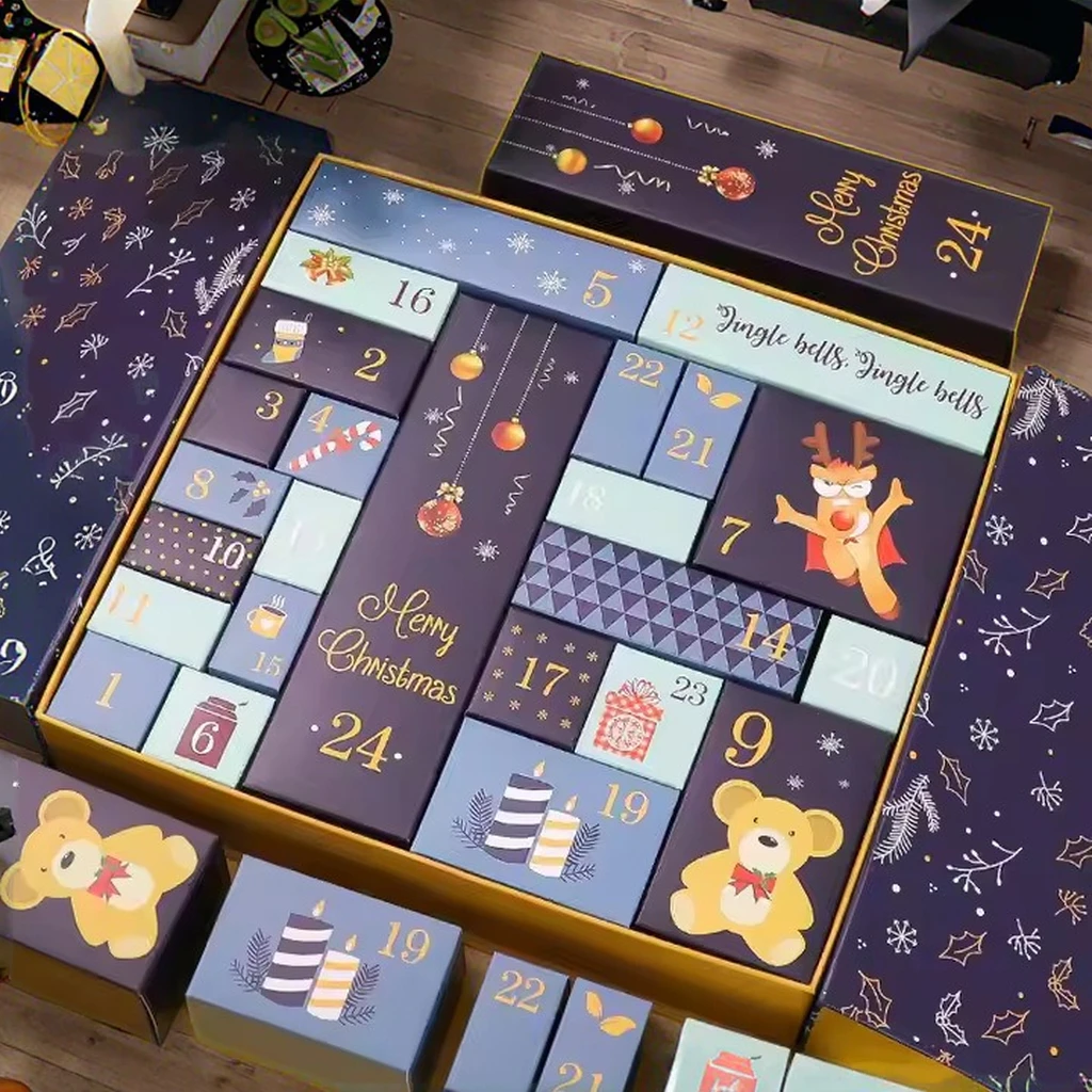 2025.Wholesale Multi-functional Christmas Paper Series Advent Calendar Cardboard Box with Custom Logo Perfect Gift Idea - Image 2