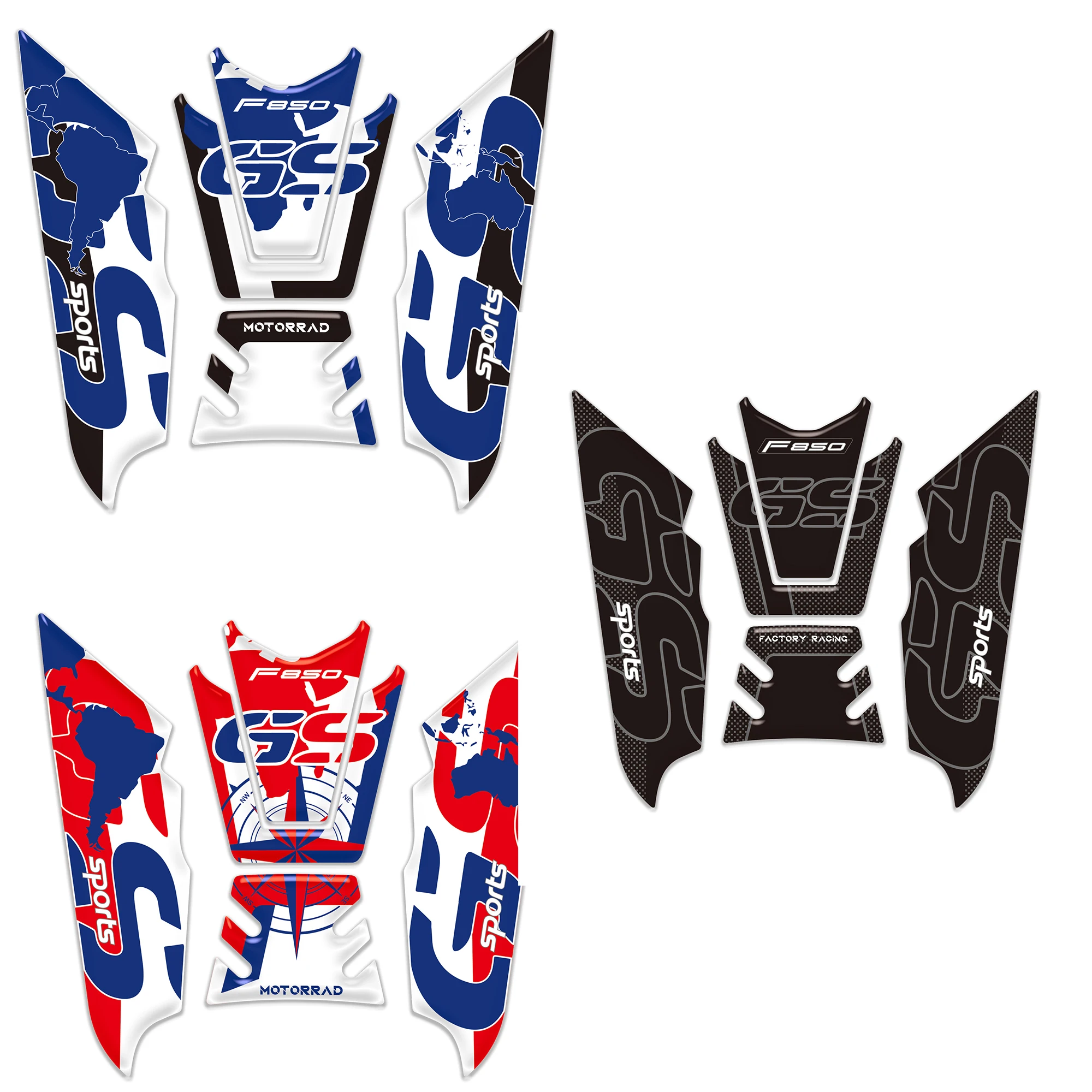 

3D protection Motorbike Sticker Tank Decoration and Protection Compatible with BMW F850 GS 2018-2024